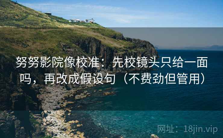努努影院像校准：先校镜头只给一面吗，再改成假设句（不费劲但管用）