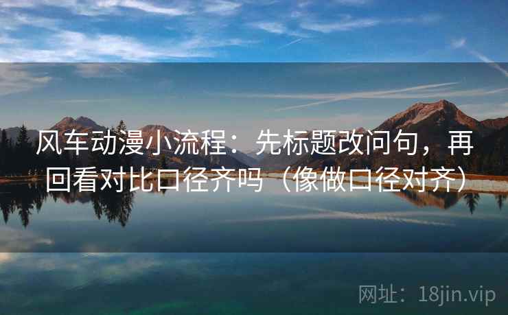 风车动漫小流程：先标题改问句，再回看对比口径齐吗（像做口径对齐）  第2张